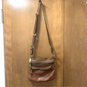 Fossil Explorer Crossbody Leather bag Purse